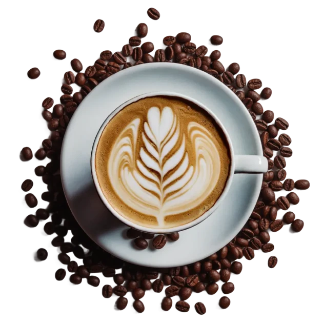 Secangkir kopi latte